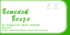 benedek besze business card